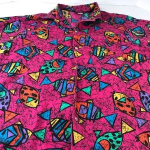 Fusion casual button down vintage shirt size XL